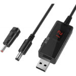 کابل USB افزاینده ولتاژ DC با خروجی 9V و 12V به همراه نمایشگر - تصویر 4