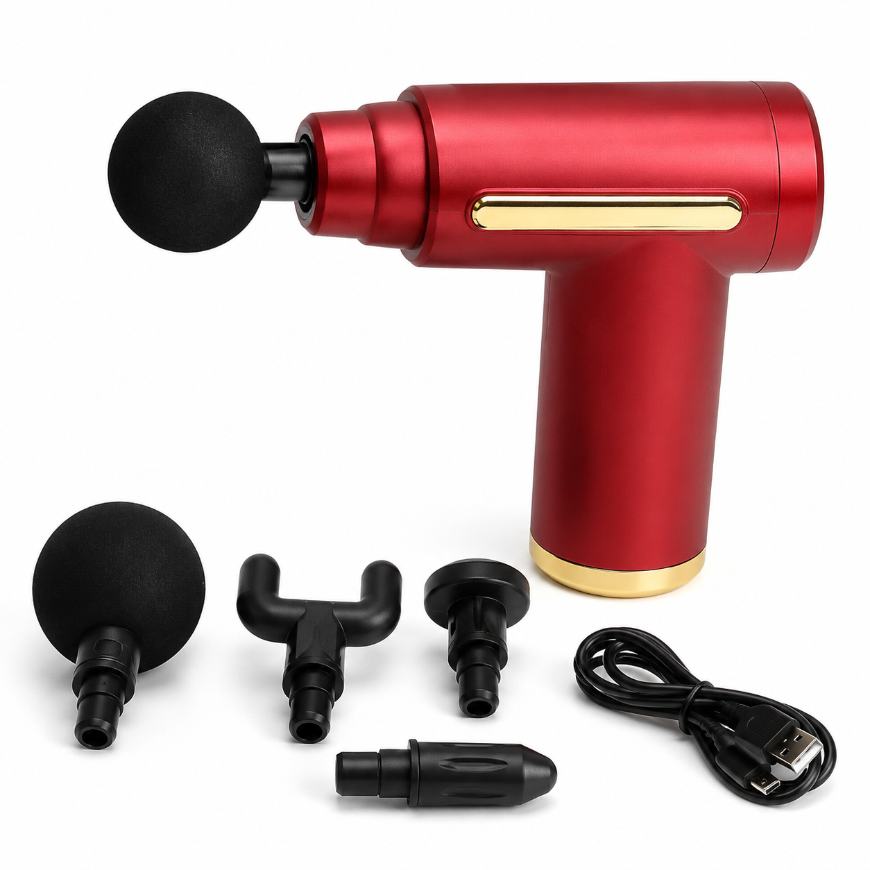 b5fd5c65-2b5a-4cfe-ad74-73a2e3d69645 ماساژور تفنگی شارژری 4 سری مدل Mini Massage Gun(ارسال رنگبندی رندوم) - تصویر 1